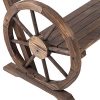 Patio-Garden-Wooden-Wagon-Wheel-Bench-Rustic-Wood-Design-Outdoor-Furniture-0-2