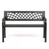 Patio-Park-Garden-Bench-Porch-Path-Chair-Outdoor-Deck-Steel-Frame-New-545-0