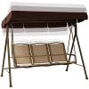 Patio-Swing-Set-Outdoor-Furniture-3-Person-Seat-Front-Porch-Bench-With-Canopy-Shade-Weatherproof-Polyester-Fabric-0-2