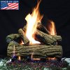 PayandPack-Myard-DELUXE-18-inches-Country-Oak-Fire-Gas-Logs-LOGS-ONLY-for-Natural-GasLiquid-Propane-Vented-Fireplace-0
