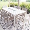 Pebble-Lane-Living-9pc-Outdoor-Aluminum-Hand-Painted-Drift-Wood-Look-Patio-Dining-Set-0