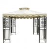 PierSurplus-10-ft-x-10-ft-Outdoor-Double-Roof-Steel-Gazebo-with-Beige-Canopy-and-Mosquito-Netting-Product-SKU-GA01008-0-0