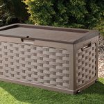 Plastic-Garden-Storage-Box-with-Sit-on-Lid-Cushion-Box-Outdoor-Storage-Wicker-Deck-Box-Rattan-Design-Color-Brown-0-2