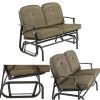 Porch-Rocking-Bench-for-Two-with-Padded-Tufted-Cushion-Seat-Modern-Brown-Metal-Heavy-Duty-2-Seater-Loveseat-Garden-Patio-Outdoor-Glider-Bench-eBook-by-Easy-FunDeals-0