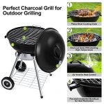 Portable-Charcoal-Grill-for-Outdoor-Grilling-175inch-Barbecue-Grill-and-Smoker-Heat-Control-Round-BBQ-Kettle-Outdoor-Picnic-Patio-Backyard-Camping-Tailgating-Steel-Cooking-Grate-for-Steak-Chicken-0-1
