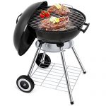Portable-Charcoal-Grill-for-Outdoor-Grilling-175inch-Barbecue-Grill-and-Smoker-Heat-Control-Round-BBQ-Kettle-Outdoor-Picnic-Patio-Backyard-Camping-Tailgating-Steel-Cooking-Grate-for-Steak-Chicken-0