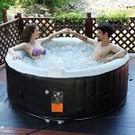 Portable-Inflatable-Bubble-Massage-Spa-Hot-Tub-4-Person-Relaxing-Outdoor-White-0-0