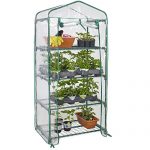 Powder-Coated-Steel-Bars-and-a-Polyethylene-Plastic-cover-4-Tier-Mini-Greenhouse-27-Long-x-18-Wide-x-63-High-Ideal-for-Gardening-Lover-0
