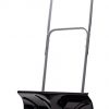 Power-Heavy-Duty-Rolling-Snow-Pusher-with-6-Pivot-Wheels-Black-Color-0