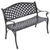 Pro-G-Bench-Aluminum-Frame-Seats-Relax-Chair-Patio-Garden-Outdoor-Antique-Weatherproof-For-All-Year-0