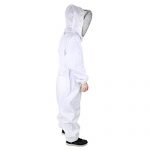 Qlychee-Full-Body-Beekeeping-Suit-White-Cotton-Bee-Keeping-Coverall-Uniform-Veil-Hood-0-2