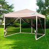 Quictent-10X10-Ez-Pop-up-Canopy-with-Netting-Screen-House-Instant-Gazebos-Mesh-Sides-Tan-0-0