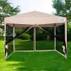 Quictent-10X10-Ez-Pop-up-Canopy-with-Netting-Screen-House-Instant-Gazebos-Mesh-Sides-Tan-0-1