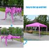Quictent-2018-Upgraded-Privacy-10×10-EZ-Pop-Up-Canopy-Tent-Folding-Canopy-with-Sidewalls-Mesh-Windows-Waterproof-Pink-0-1