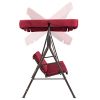 Red-2-Persons-Outdoor-Canopy-Swing-Bench-Glider-Hammock-Patio-Yard-Backyard-Lawn-Deck-Garden-Porch-Pool-Side-Furniture-Decoration-Polyester-And-Durable-Steel-Frame-Great-Piece-For-Summer-Relaxation-0-1