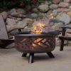 Red-Ember-Aspen-Bronze-Round-Fire-Pit-with-Grill-Grate-and-FREE-Cover-0-2