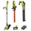 Ryobi-ONE-Lithium-18-Volt-Lithium-Ion-Cordless-String-TrimmerHedge-Trimmer-Jet-Fan-Blower-Combo-Kit-0