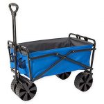 Seina-Collapsible-Folding-Utility-Wagon-Garden-Cart-Shopping-Beach-Outdoors-in-BlueGrey-Measures-323-L-x-197-W-x-226-H-0