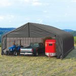 ShelterLogic-Peak-Style-30-Foot-by-20-Foot-Green-Outdoor-Storage-Garage-0