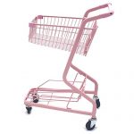 Shopping-cart-hand-Push-car-double-layer-KTV-supermarket-4-wheel-pink-household-metal-wheeled-children-mini-shopping-basket-0-1
