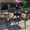 St-Augustine-Cast-Aluminum-Powder-Coated-5pc-Outdoor-Patio-Dining-Set-with-48-Round-Table-with-Sunbrella-Cushions-Antique-Bronze-0
