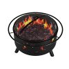Stars-and-Moon-23-Portable-Outdoor-Fireplace-Fire-Pit-Ring-For-Backyard-Patio-Fire-RV-Patio-Heater-Stove-Camping-Bonfire-Picnic-Firebowl-No-Propane-Includes-Safety-Mesh-Cover-Poker-Stick-0-2