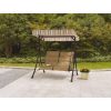 Stylish-Outdoor-2-Seat-Patio-Swing-With-Pullout-Ottomans-Fade-Resistant-Fabric-UV-Treated-Adjustable-Canopy-Tufted-Design-Durable-Powder-Coated-Steel-Frame-Construction-Brown-Finish-0
