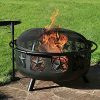 Sunnydaze-Large-All-Star-Fire-Pit-Bowl-with-BBQ-Cooking-Grate-and-Spark-Screen-Outdoor-Patio-and-Backyard-Wood-Burning-Firepit-Black-30-Inch-0-0
