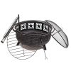 Sunnydaze-Large-All-Star-Fire-Pit-Bowl-with-BBQ-Cooking-Grate-and-Spark-Screen-Outdoor-Patio-and-Backyard-Wood-Burning-Firepit-Black-30-Inch-0-2