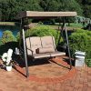 Sunnydaze-Outdoor-Porch-Swing-Loveseat-with-Adjustable-Canopy-and-Steel-Frame-Cushions-and-Pillow-Included-2-Person-Patio-Seater-Beige-0-0