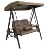 Sunnydaze-Outdoor-Porch-Swing-Loveseat-with-Adjustable-Canopy-and-Steel-Frame-Cushions-and-Pillow-Included-2-Person-Patio-Seater-Beige-0