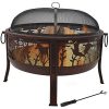 Sunnydaze-Pheasant-Hunting-Fire-Pit-30-Inch-Diameter-with-Spark-Screen-0