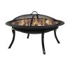 Sunnydaze-Portable-Fire-Pit-Bowl-with-Spark-Screen-and-Carrying-Case-Folding-Outdoor-Patio-and-Camping-Wood-Burning-Fireplace-29-Inch-0