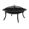 Sunnydaze-Portable-Fire-Pit-Bowl-with-Spark-Screen-and-Carrying-Case-Folding-Outdoor-Patio-and-Camping-Wood-Burning-Fireplace-29-Inch-0-2