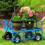 Sunnydaze-Utility-Steel-Garden-Cart-Outdoor-Lawn-Wagon-with-Removable-Sides-Heavy-Duty-400-Pound-Capacity-Blue-0-0