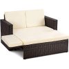 TANGKULA-2-PCS-Loveseat-Outdoor-Patio-Wicker-Rattan-Love-Seat-Sofa-Daybed-Set-Garden-Furniture-WWhite-Cushions-0