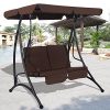 TANGKULA-2-Person-Canopy-Swing-Chair-Outdoor-Patio-Glider-Hammock-Seat-Cushioned-Furniture-Steel-0-0