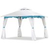 TANGKULA-2-Tier-10×10-Patio-Gazebo-Canopy-Tent-Steel-Frame-Shelter-Awning-WSide-Walls-0