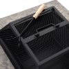 TANGKULA-29-Outdoor-Patio-Firepit-with-Matte-Steel-Fire-Bowl-Stone-Base-Spark-Screen-0-1