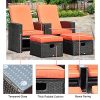 TANGKULA-3-PCS-Patio-Adjustable-Backrest-Rattan-Sofa-Ottoman-Furniture-Set-Outdoor-Garden-Lawn-Conversation-Sofa-Furniture-Set-wCushions-Foot-Rest-Stool-0-2