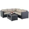 TANGKULA-4-PCS-Patio-Furniture-Set-Garden-Lawn-All-Weather-Rattan-Wicker-Sectional-Cushioned-Couch-Corner-Sofa-Set-0-1