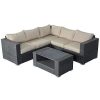 TANGKULA-4-PCS-Patio-Furniture-Set-Garden-Lawn-All-Weather-Rattan-Wicker-Sectional-Cushioned-Couch-Corner-Sofa-Set-0