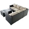 TANGKULA-4-PCS-Patio-Furniture-Set-Garden-Lawn-All-Weather-Rattan-Wicker-Sectional-Cushioned-Couch-Corner-Sofa-Set-0-2