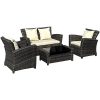 TANGKULA-4-Piece-Outdoor-Furniture-Set-Patio-Deck-Backyard-Garden-All-Weather-Wicker-Rattan-with-Glass-Top-Coffee-Table-Sectional-Sofa-Loveseat-Set-Conversation-Set-0