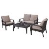 TANGKULA-4-Piece-Patio-Furniture-Outdoor-Patio-Deck-Lawn-Poolside-Wicker-Rattan-Steel-Frame-Sectional-Conversation-Sofa-Set-Glass-Top-Coffee-Tea-Table-and-Chairs-Set-with-Removable-Cushions-0