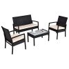 TANGKULA-4-Piece-Patio-Outdoor-Conversation-Set-with-Glass-Coffee-Table-Loveseat-2-Cushioned-Chairs-Garden-Lawn-Rattan-Wicker-Patio-Chat-Set-Outdoor-Furniture-Set-0