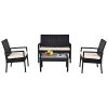 TANGKULA-4-Piece-Patio-Outdoor-Conversation-Set-with-Glass-Coffee-Table-Loveseat-2-Cushioned-Chairs-Garden-Lawn-Rattan-Wicker-Patio-Chat-Set-Outdoor-Furniture-Set-0-2
