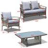 TANGKULA-4PCS-Patio-Rattan-Chair-Furniture-Set-Outdoor-Garden-Lawn-Wicker-Rattan-Sofa-Furniture-Conversation-Cushioned-Seat-0-2