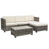 TANGKULA-5-Piece-Outdoor-Patio-Furniture-Set-Lawn-Garden-Backyard-Poolside-All-Weather-Sectional-Cushioned-Seat-with-Coffee-Table-Conversation-Sofa-Set-Galvanized-Gray-0