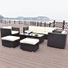 TANGKULA-8-Piece-Outdoor-Furniture-Set-Patio-Garden-Backyard-Wicker-Rattan-Cushioned-Seat-Sectional-Coversation-Sofa-Set-with-Glass-Top-Coffee-Table-and-Ottomans-Black-0-1